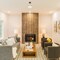 Designers Fountain Gatsby 8.5 in. 1-Light Matte Black Mid-Century Modern Semi Flush Mount with Gold Ombre Shade D306M-SF-MB - alternate 3